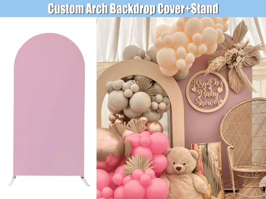 Toile de fond en arc rose, cadre de support en métal Double face, ballons personnalisés pour fête prénuptiale de bébé, mariage