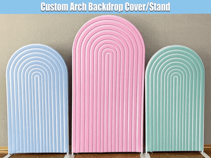 Groovy Arch Backdrop Двостороння кришка Custom Pink Blue Baby Shower Арочні повітряні кулі Гірлянда Chiara
