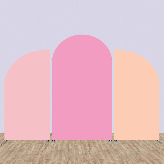 Розовые обнаженные арки и половинные покрытия фона для оформления вечеринок