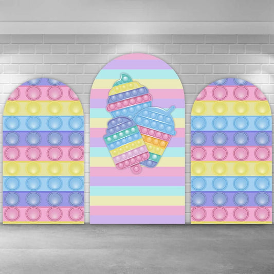 Фоны Pop It Arch для девочек на день рождения, детский душ, свадьба для новорожденных, красочный эластичный фон
