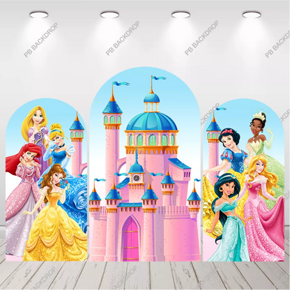 Princess Castle Girls Birthday Party Arch Backdrop