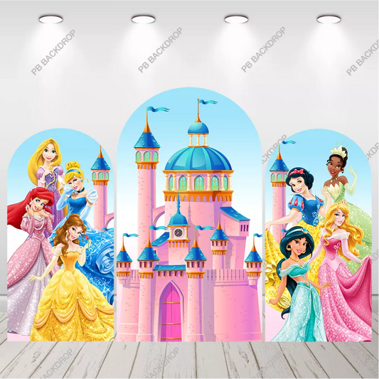 Princess Castle Girls Birthday Party Arch Backdrop
