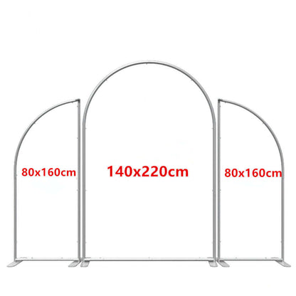 Rainbow Pink Arched Backdrop Covers Fabric Double-sided Party Arch Wall Kids Birthday Wedding Photo Banner