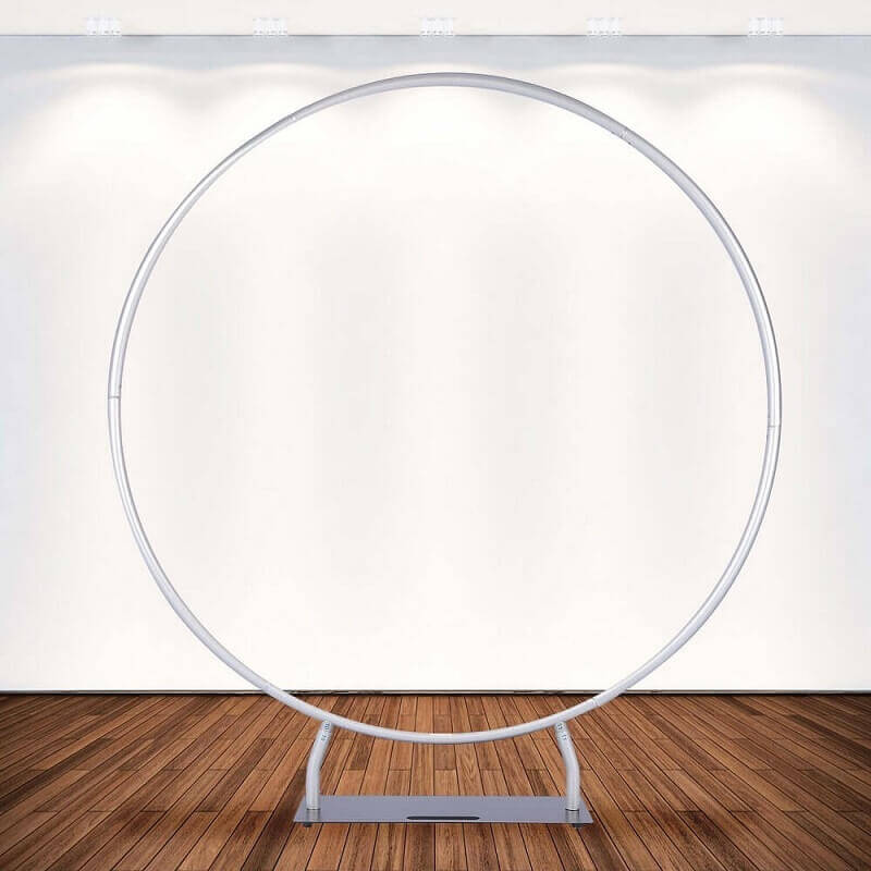 White Round Backdrop Solid Color Birthday Baby Shower wedding Cover