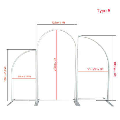 Chiara Arch Stand Rammer 5X7Ft Åpne 3X4Ft 4X7Ft 2.62X5.25Ft+4X7Ft+3X6Ft Stands Party Bakteppe