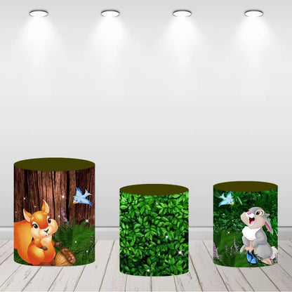 Snow White Enchanted Forest Round Backdrop Princess Birthday Party Decor