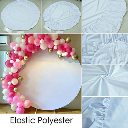 Watercolor Pink Flower Baby Shower Round Backdrop And Plinth Cover Party