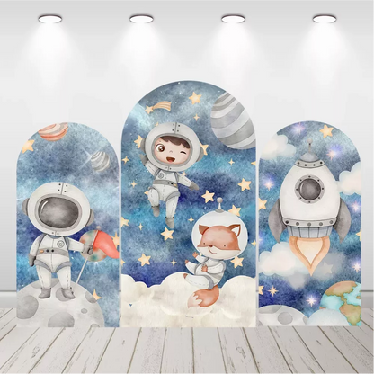 Space Astronaut Arch Backdrop Outer Space Kids Birthday Baby Shower Decor