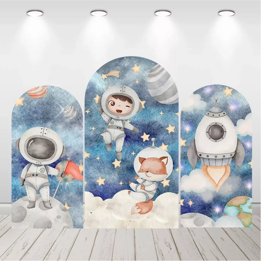 Space Astronaut Arch Backdrop Outer Space Kids Birthday Baby Shower Decor