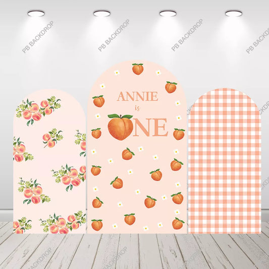 Sweet As A Peach 1st Birthday Arch Backdrop