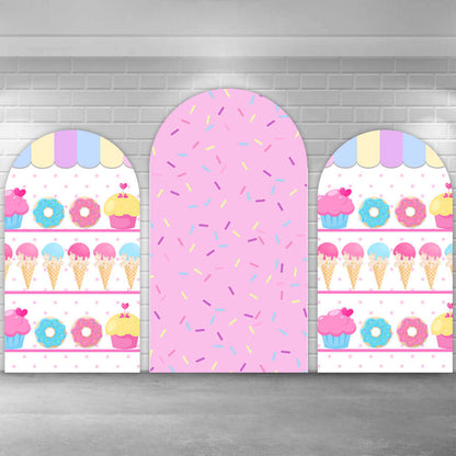Sweet Candy Donut Ached Wall Chiara Backdrop Cover Arch Stand Frame Ice Cream Birthday Party Background