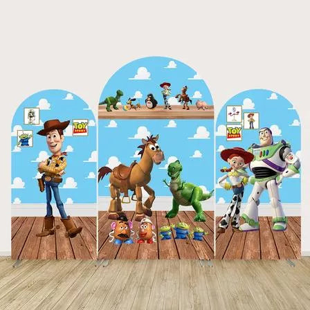 Toy Story Arch Backdrop Cover Kids Birthday Baby Shower Party Decorations