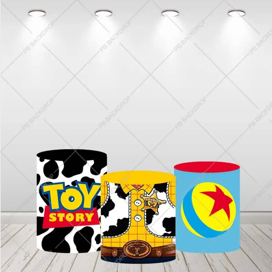 Toy Story Round Backdrop Kids Birthday Party Baby Shower Circle Background