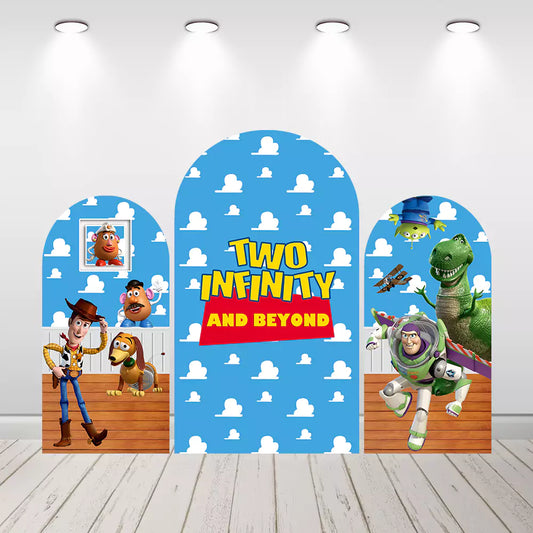 Toy Story jongens verjaardag baby shower boog achtergrond