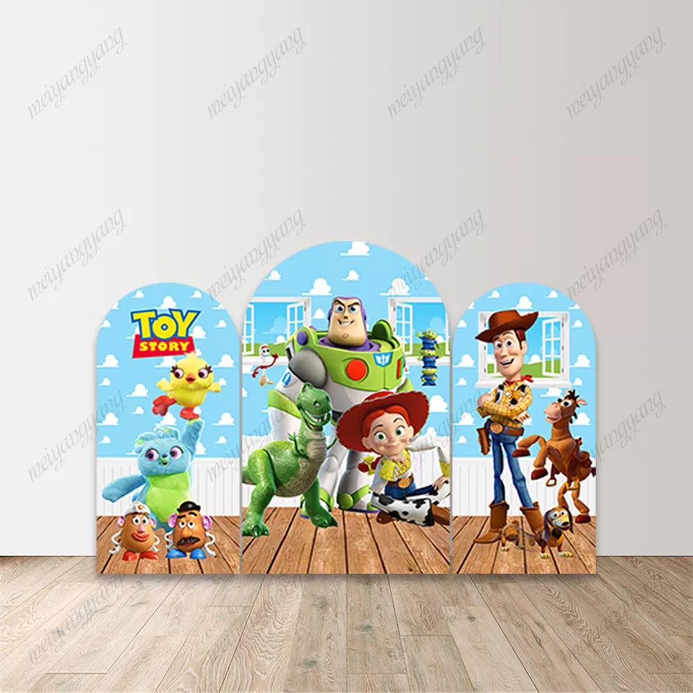 Toy Story Arch Backdrop Buzz Woody Jessie Kids Birthday Party Decor