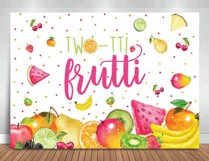 Twotti Fruitti Backdrop Summer Fruit 2Nd Birthday Photography Background Party Decor For Girls Photo
