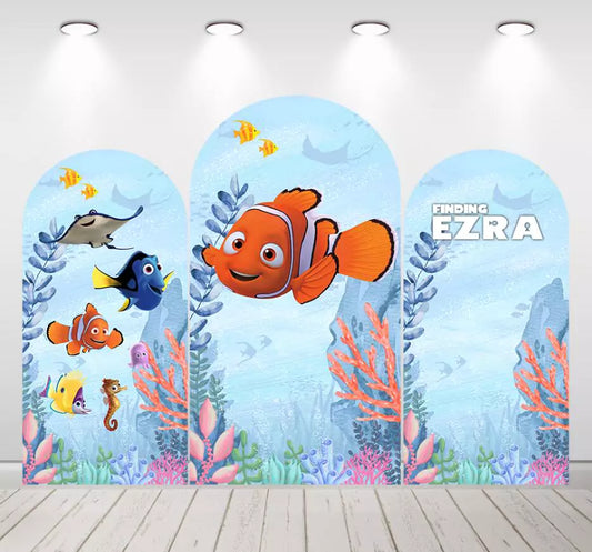 Under Sea Arch Backdrop Cover for Kids Birthday Party Decor