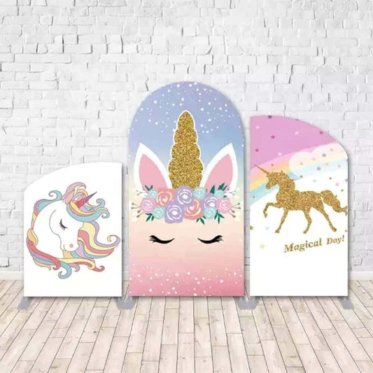 Unicorn Clouds Kids Birthday Party Decoration Chiara Arched Backdrop Wall For Wedding Events