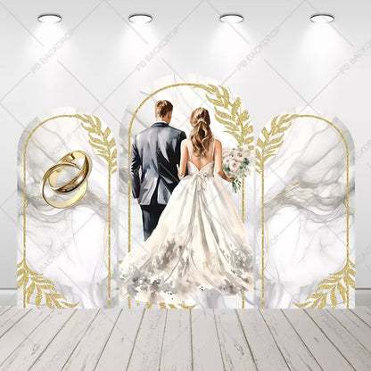 Wedding Bride Groom Photo Arch Backdrop