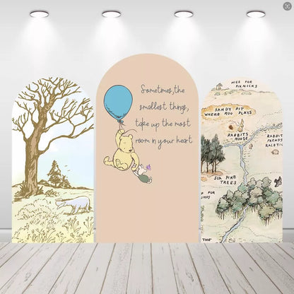 Winnie the Pooh Arch Backdrop Baby Shower Kids Birthday Decor