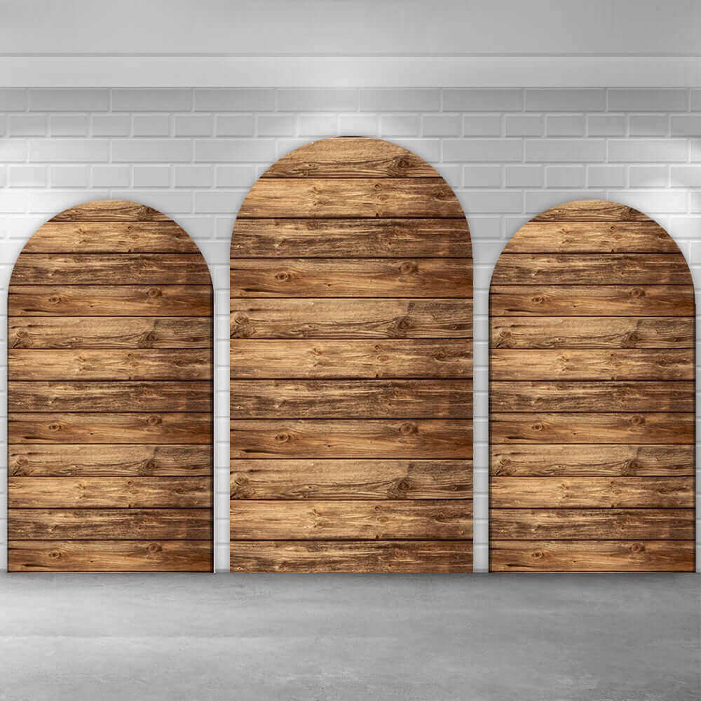 Wood Arch Backdrop Cover Birthday Wedding Bridal Shower Arch Photography Background Party Decor Elastic