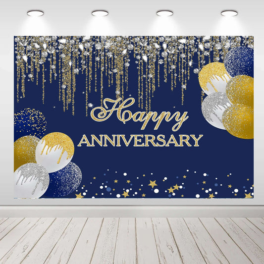 Glitter Gold Happy Birthday Photography Backdrops Balloons Adult Birthday Party Decor Background