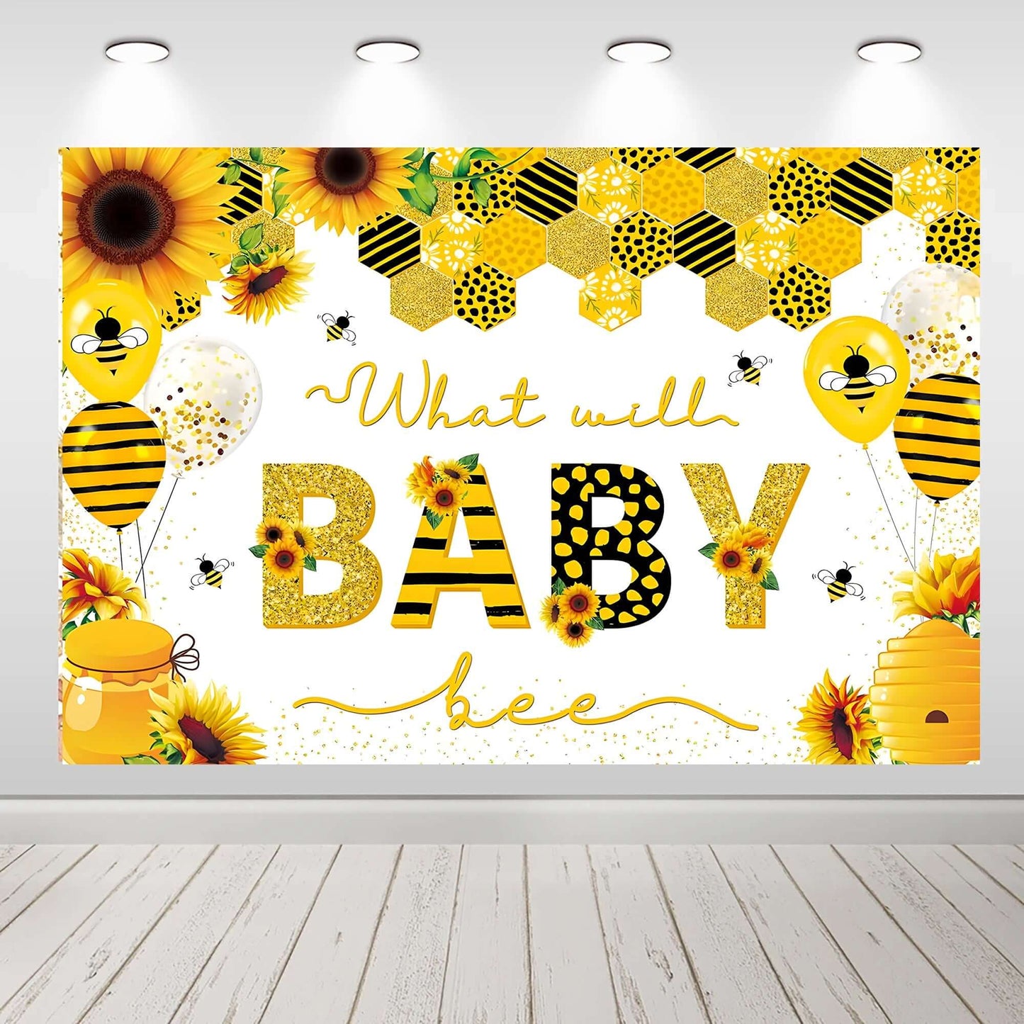 Honey Bee Baby Shower pozadine za rođendanske zabave za foto studio