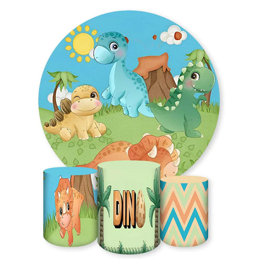 Cartoon Dinosaur Theme Party Background