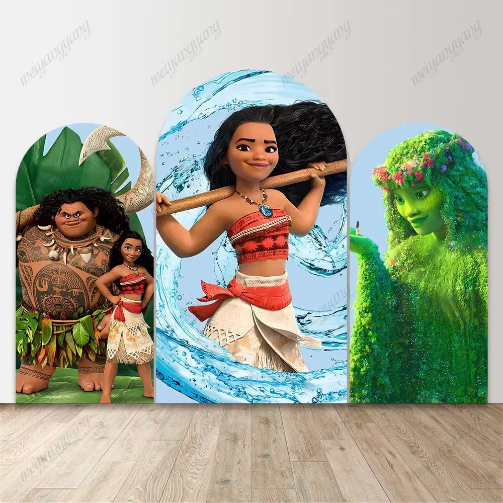 Children's Birthday Party Decoration Moana Princess Themed Arch Backdrop