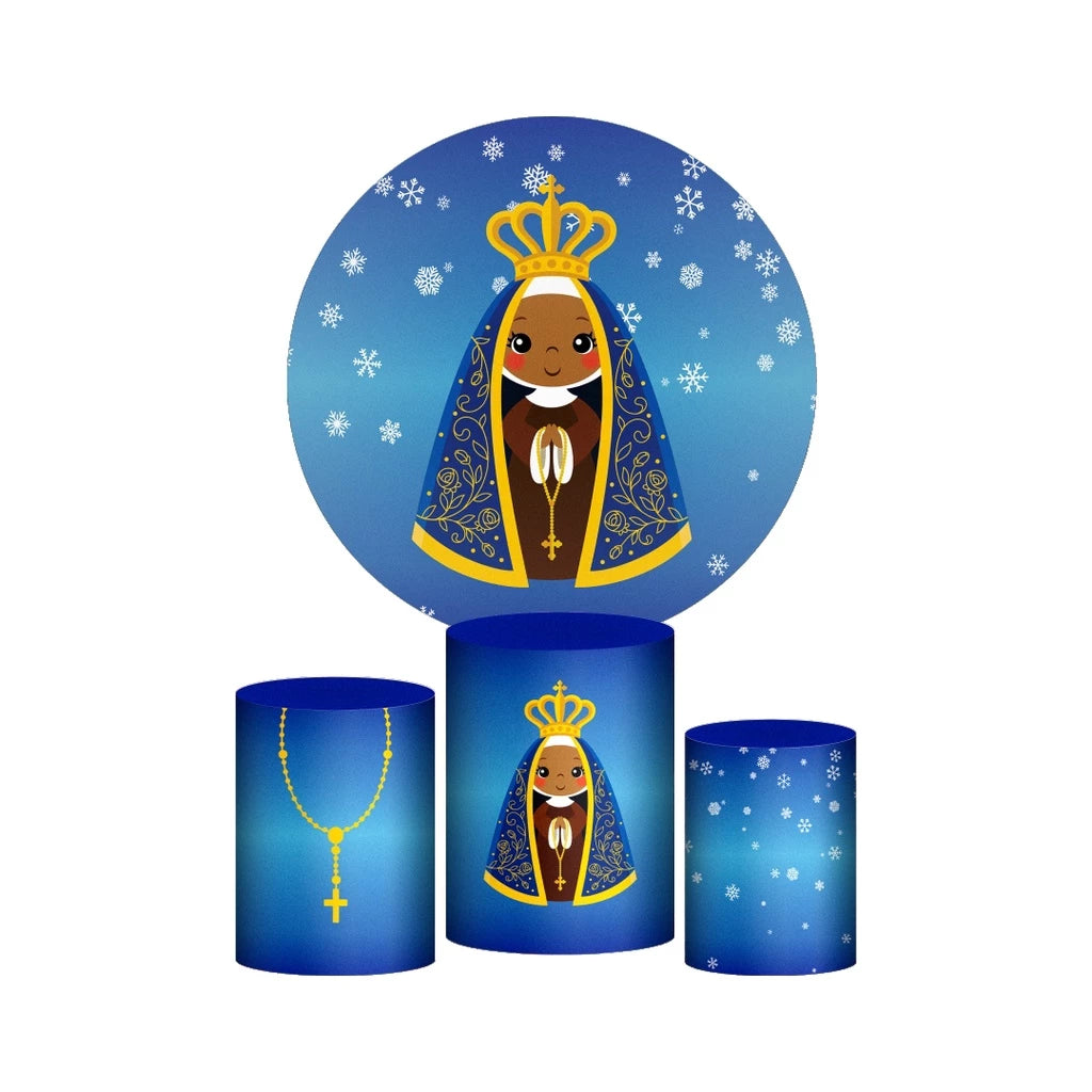 Christian First Communion Photo Round Backdrop