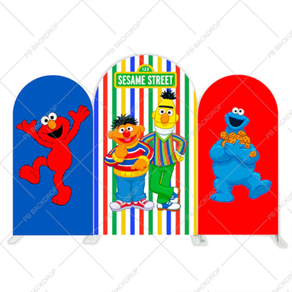 Cookie Monster Red Arch Backdrop Party Decor
