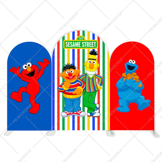 Cookie Monster Red Arch Backdrop Party Decor