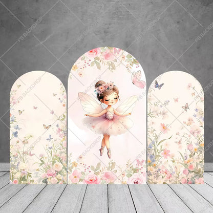 Fairy Ballerina Girl Party Arch Backdrop