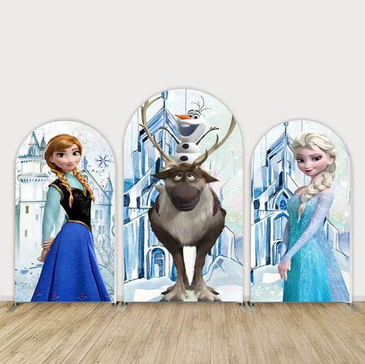 Frosne Elsa Anna Arch Backdrop Covers