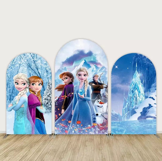 Frosne Elsa Anna Princess Arch Backdrop Covers