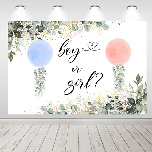 Gender Reveal Backdrop Boy Or Girl Photography Background Party