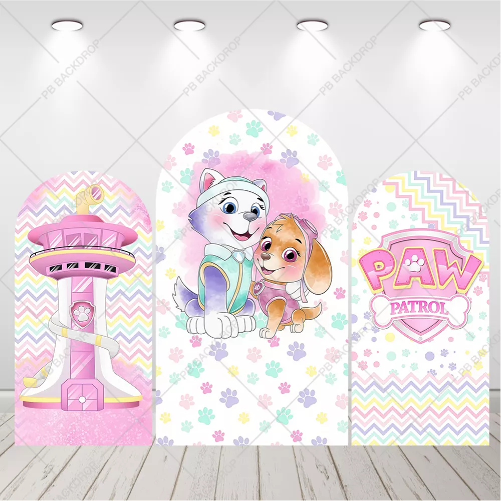 Girl Paw Patrol Arch Backdrop Skye Everest Arched Background