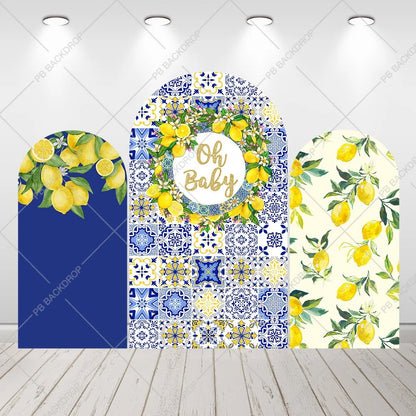 Lemon Oh Baby Shower Birthday Party Arch backdrops
