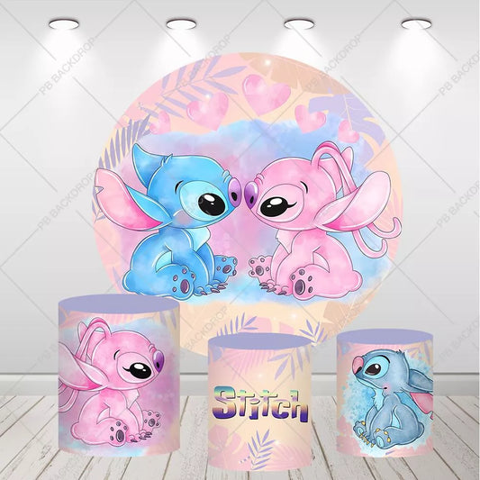 Lilo & Stitch Angel Circle Backdrop Kids Birthday Party Decorations