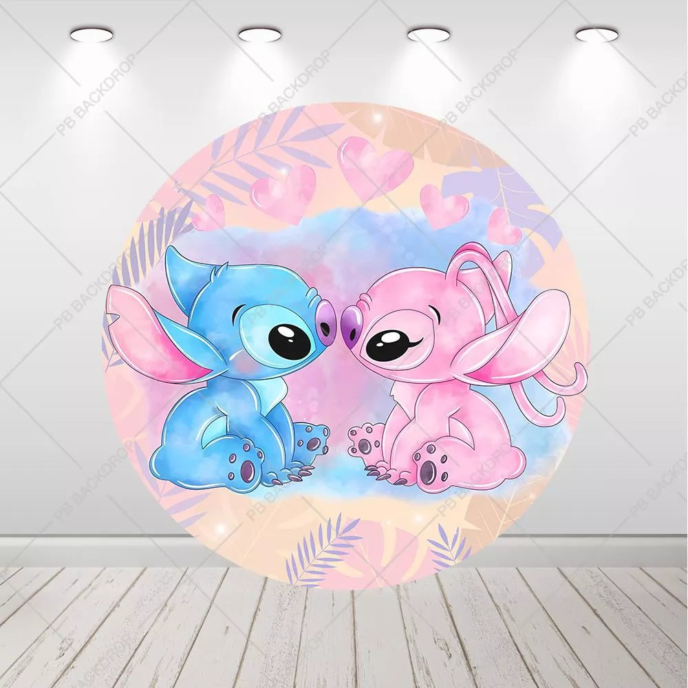 Lilo & Stitch Angel Circle Backdrop Kids Birthday Party Decorations