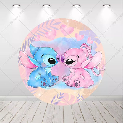 Lilo & Stitch Angel Circle Backdrop Kids Birthday Party Decorations