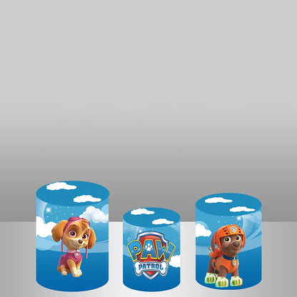 Paw Patrol Ryder Circle Backdrop Boys Birthday Party Dessert Table Decoration