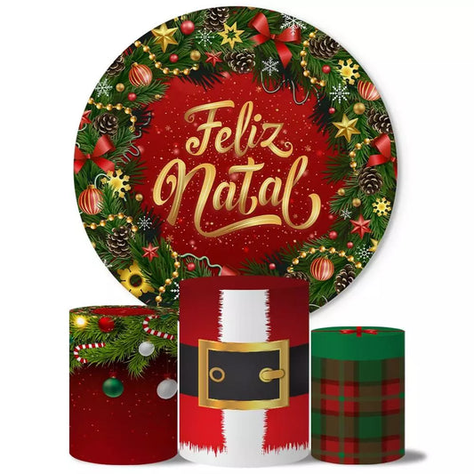 Santa Belt Christmas Photo Backdrop Holiday Decor