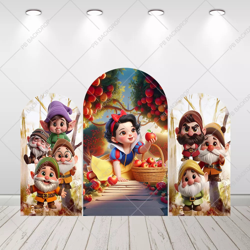 Snow White & The Seven Dwarfs Arch Backdrop Cover