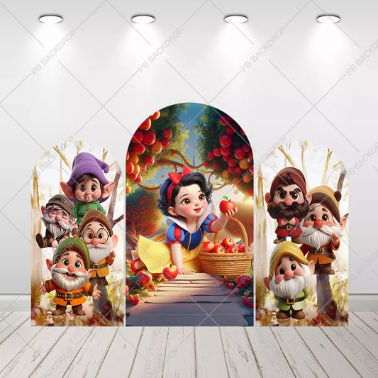 Snow White & The Seven Dwarfs Arch Backdrop Cover