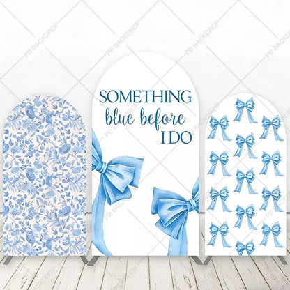 Something Blue Bow Bridal Shower Backdrop