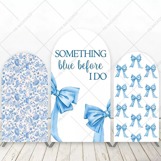 Something Blue Bow Bridal Shower Backdrop