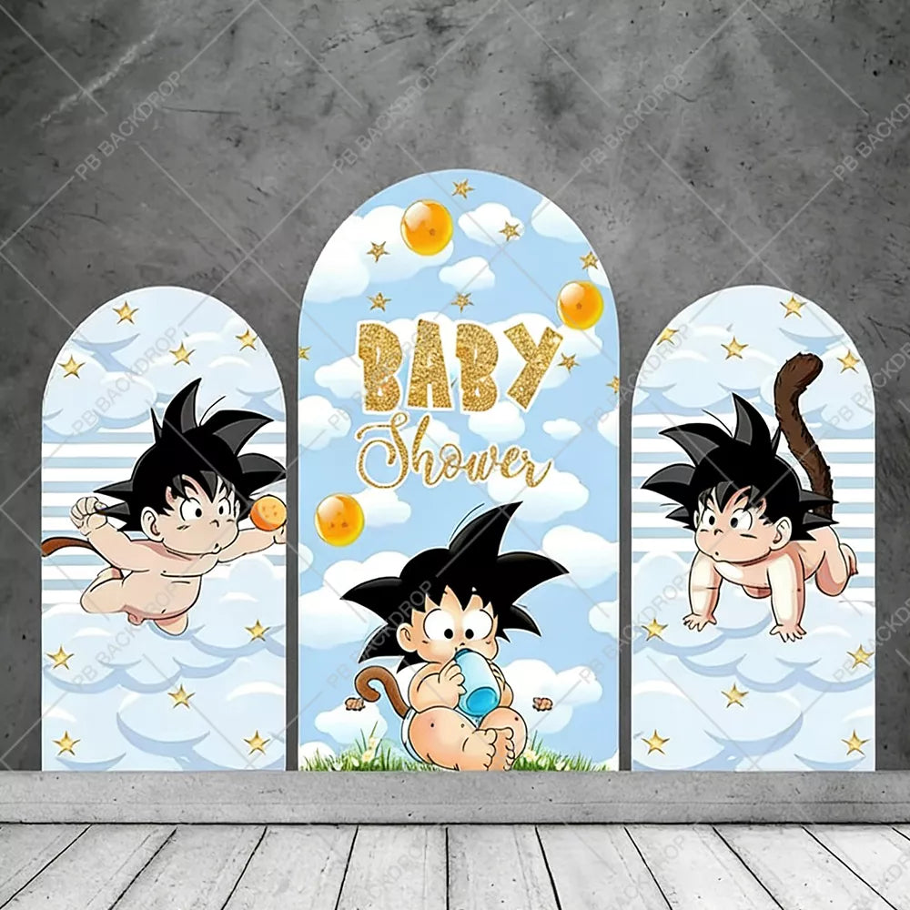 The Dragon Ball Arch Backdrop For Kids Boys Birthday Party Decoration Doublesides