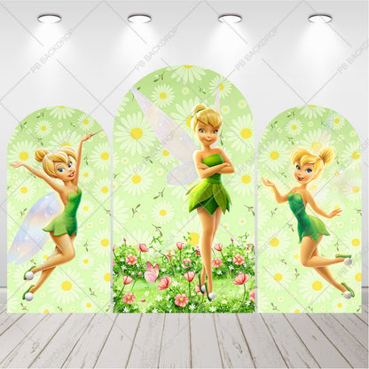 Tinker Bell Daisy Flower Arch Backdrop Set