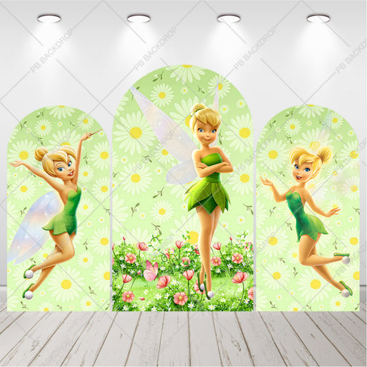 Tinker Bell Daisy Flower Arch Backdrop Set